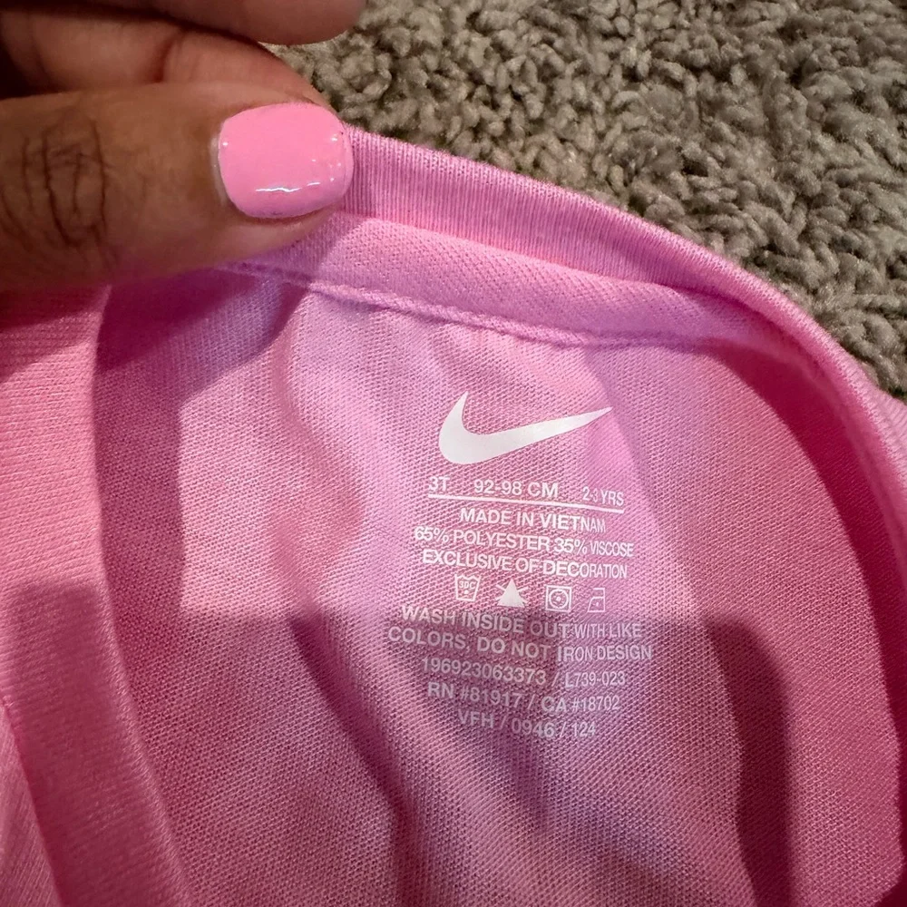 Nike Pink Top and Black Athletic Shorts Set